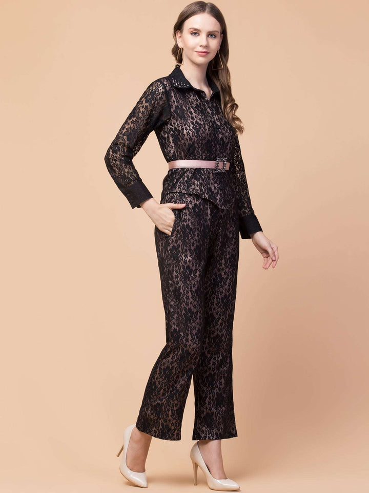 Black Lace 3-Piece Set - wishdrobe